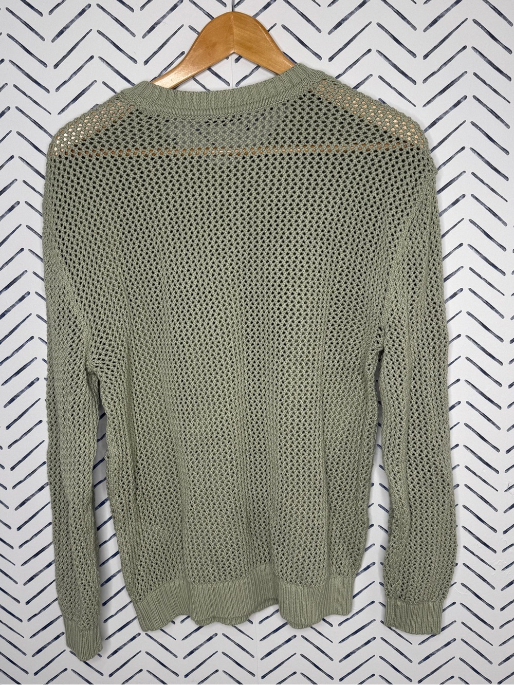 NWOT TNA Cotton Beaumont Crewneck Sweater Sage Green small *mint condition - Picture 3 of 4